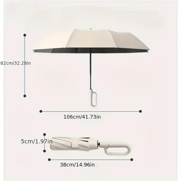 1 piece 10 frame buckle umbrella, easy to carry, wind and rain protection and UV protection - Image 2