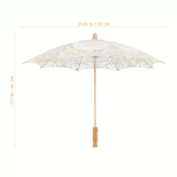 Children's umbrella ladies retro small umbrella fairy umbrella embroidered umbrella lace retro wedding umbrella decorative umbrella bride umbrella wooden bride - Image 3