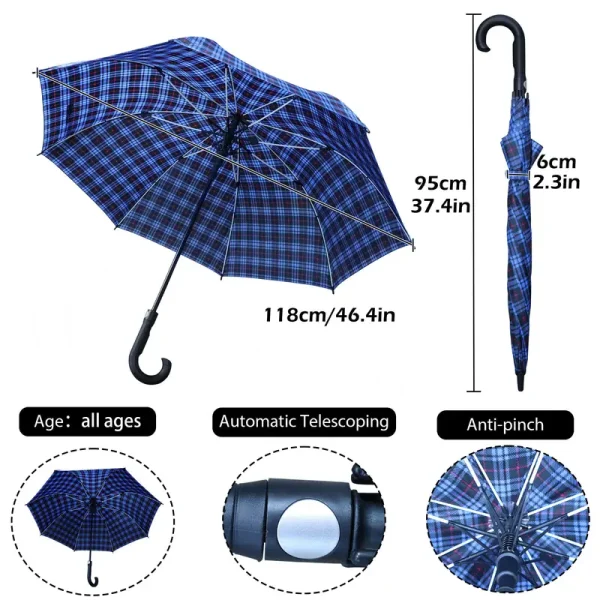 Car umbrella travel umbrella large umbrella golf umbrella travel business waterproof umbrella outdoor umbrella rainproof and windproof umbrella - Image 3