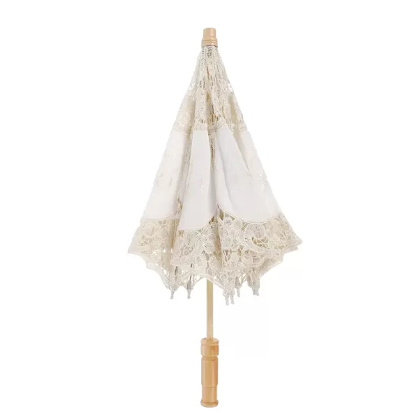 Children's umbrella ladies retro small umbrella fairy umbrella embroidered umbrella lace retro wedding umbrella decorative umbrella bride umbrella wooden bride - Image 2